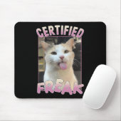 【認定】かわいい猫ミーム愛好家おもしろい動物 マウスパッド (マウス)