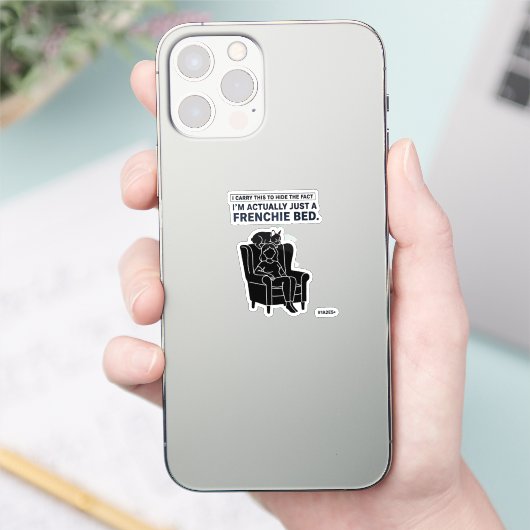 認定 フレンチベッド 面白いフレンチブルドッグデザイン シール (スマートフォン)