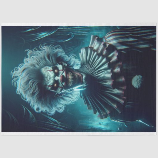 認知恐ろしい不気味なピエロデクページ紙 薄葉紙 (正面)