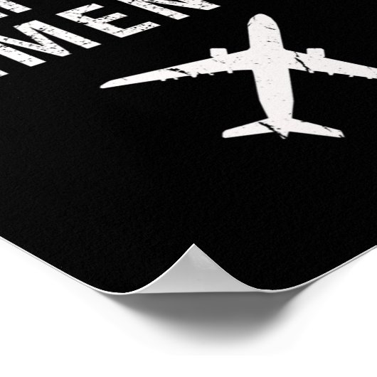 認知症の前のおもしろい飛行機旅行退職 ポスター (角)