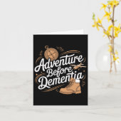 認知症の前の冒険は荒野を旅する カード (黄色い花)