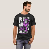 認知症の戦士かわいい家族の病気を認識してサポート Tシャツ (正面フル)