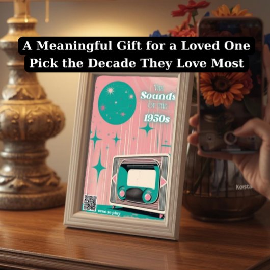 認知症の方へ　思い出のカード　1950年代の音楽QRコード付き カード