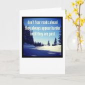 認知症の旅のカード:前方の道路を恐れてはいけない カード (黄色い花)