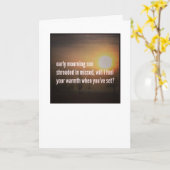 認知症ジャーニー俳句カード – モーニングソン カード (黄色い花)