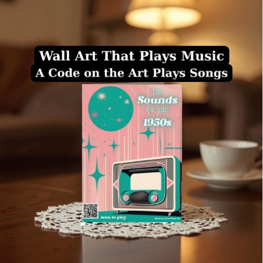 認知症訪問カード1950年代ミュージックプレイリスト付き ポストカード