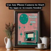 認知症訪問カード1950年代ミュージックプレイリスト付き ポストカード