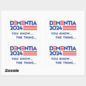 認知症2024：知っている 長方形シール (シート)