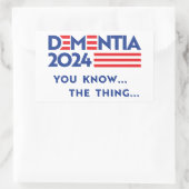 認知症2024：知っている 長方形シール (バッグ)