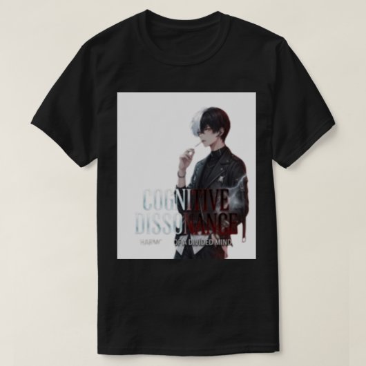 認知的ジレンマ美学アニメ少年グラフィックT Tシャツ (デザイン正面)