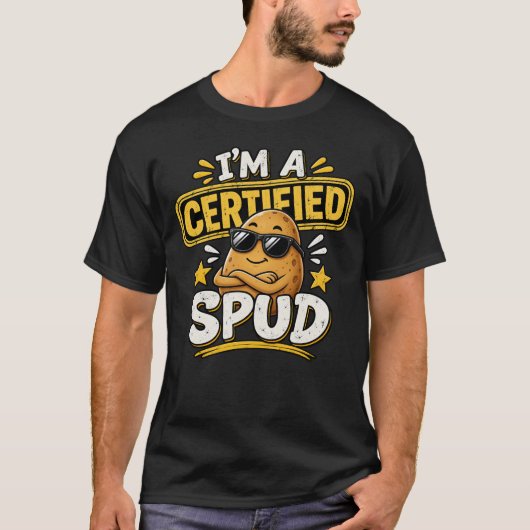認証済みポテトです Funny Potato Tシャツ (正面)