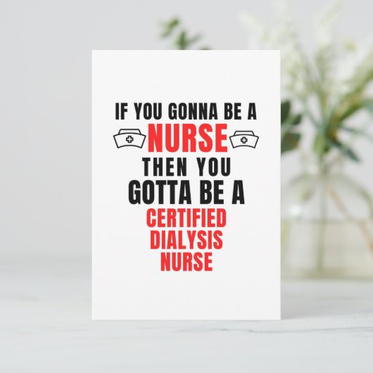 認証透析ナース サンキューカード (スタンド正面)