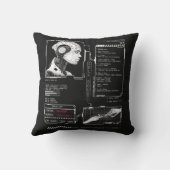 認識されない – テクノ-Brutalistストリートウェアデザイン クッション (裏面)