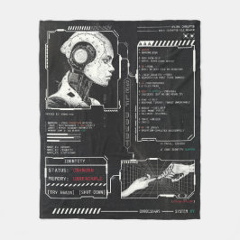 認識されない – テクノ-Brutalistストリートウェアデザイン フリースブランケット