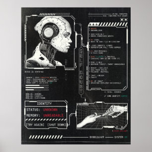 認識されない – テクノ-Brutalistストリートウェアデザイン ポスター