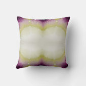 "認識する"暗い赤紫色黄色ベージュの水の色の外観 クッション (裏面)