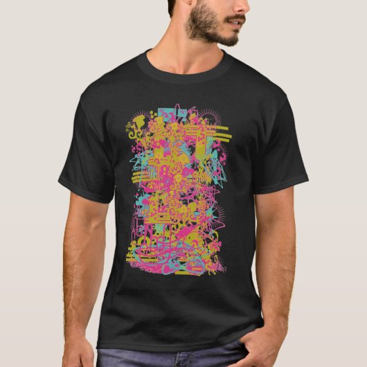 認識は"pinkisrock"のTシャツを記録します Tシャツ (正面)