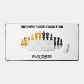 認識チェス遊アドバイスのチェスセットを改善する デスクマット (キーボード&マウス)