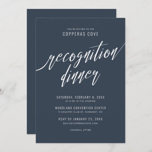 認識ディナー 招待状 (正面/裏面)