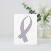 認識リボン（グレー） ポストカード (スタンド正面)