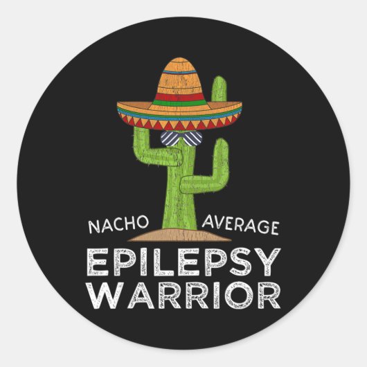 認識度おもしろいてんかん戦士 ラウンドシール (正面)