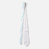 認識度のリボン(淡いブルーの) ネクタイ (裏面)