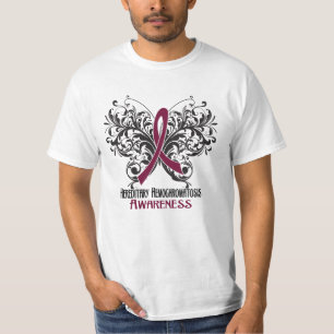 認識度の蝶遺伝性のHemochromatosis Tシャツ