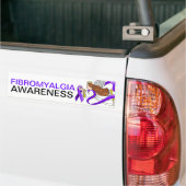 認識度の"紫色のリボン"の天使 バンパーステッカー (トラック上)