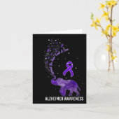 認識度は希望を広げてゾウを治療する カード (黄色い花)