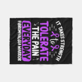 認識度は毎日の痛みを我慢する フリースブランケット (正面(横))