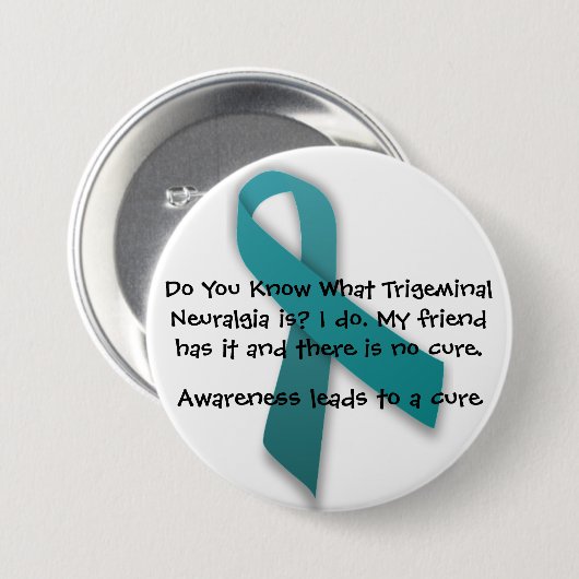 認識度は治療のTrigeminal神経痛に導きます 缶バッジ (正面&裏面)