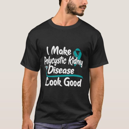 認識度ギフト – 多嚢胞性腎疾患サバイボ Tシャツ (正面)