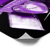 認識度グラフィック紫リボン ポスター (角)