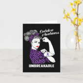 認識度サポートファイティングウーマンウォリアレオパード カード (黄色い花)