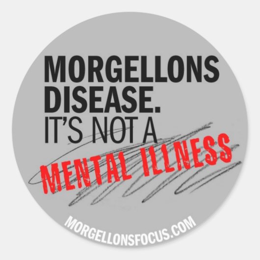 認識度ステッカー – グレー ラウンドシール (正面)