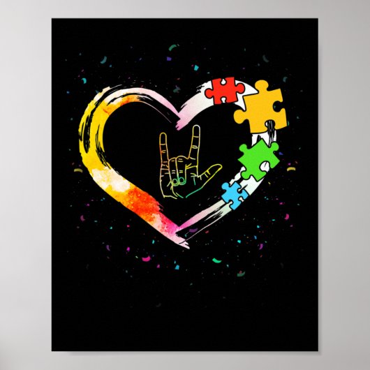 認識度スペシャルエド先生Aslサイン言語Puz ポスター (正面)