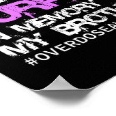 認識度ティーI衣服パープルインメモリ私の兄 ポスター (角)