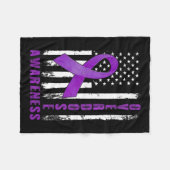 認識度デイアメリカ国旗のオーバードーズ認識度 フリースブランケット (正面(横))