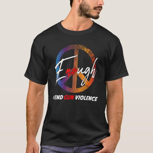 認識度デイ衣服オレンジエンドガンの暴力 Tシャツ (正面)