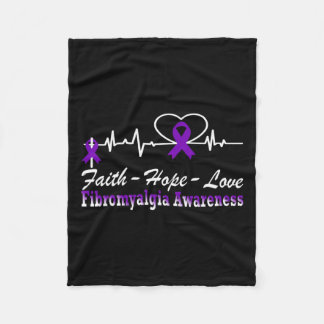 認識度ハートビートクリスチャンクロス フリースブランケット