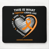 認識度ファイターギフト男性の女性ママパパ白血病 マウスパッド (正面)