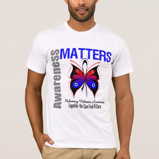 認識度マターズバタフライ肺線維症 Tシャツ (正面)
