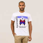 認識度マターズバタフライ肺線維症 Tシャツ (正面フル)