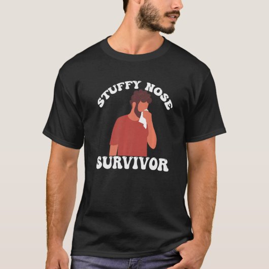 認識度メンズ女がムッとした鼻の生存者と戦う Tシャツ (正面)