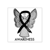 認識度リボンエンジェルカスタムゴムスタンプ ラバースタンプ (インプリント)