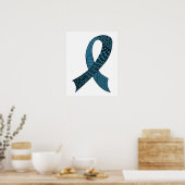 認識度リボンカスタムの色 ポスター (キッチン)