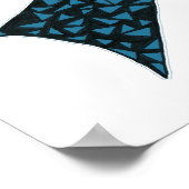 認識度リボンカスタムの色 ポスター (角)