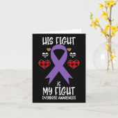 認識度リボン彼の戦いは私の戦い戦士サップ カード (黄色い花)