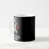 認識度リボン私は希望のディーラーLeopard Christ コーヒーマグカップ (正面左)