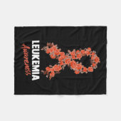 認識度リボン2 フリースブランケット (正面(横))